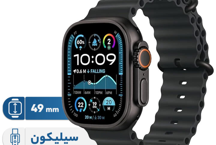 ساعت هوشمند اپل مدل Ultra 2 Black Titanium Case Ocean Band 49mm