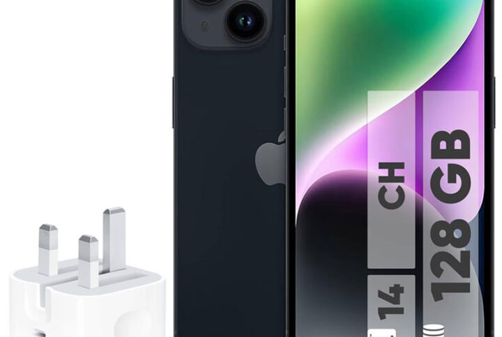 گوشی موبایل اپل مدل iPhone 14 CH دو سیم کارت ظرفیت 128 گیگابایت و رم 6 گیگابایت - به همراه شارژر 20 وات اپل