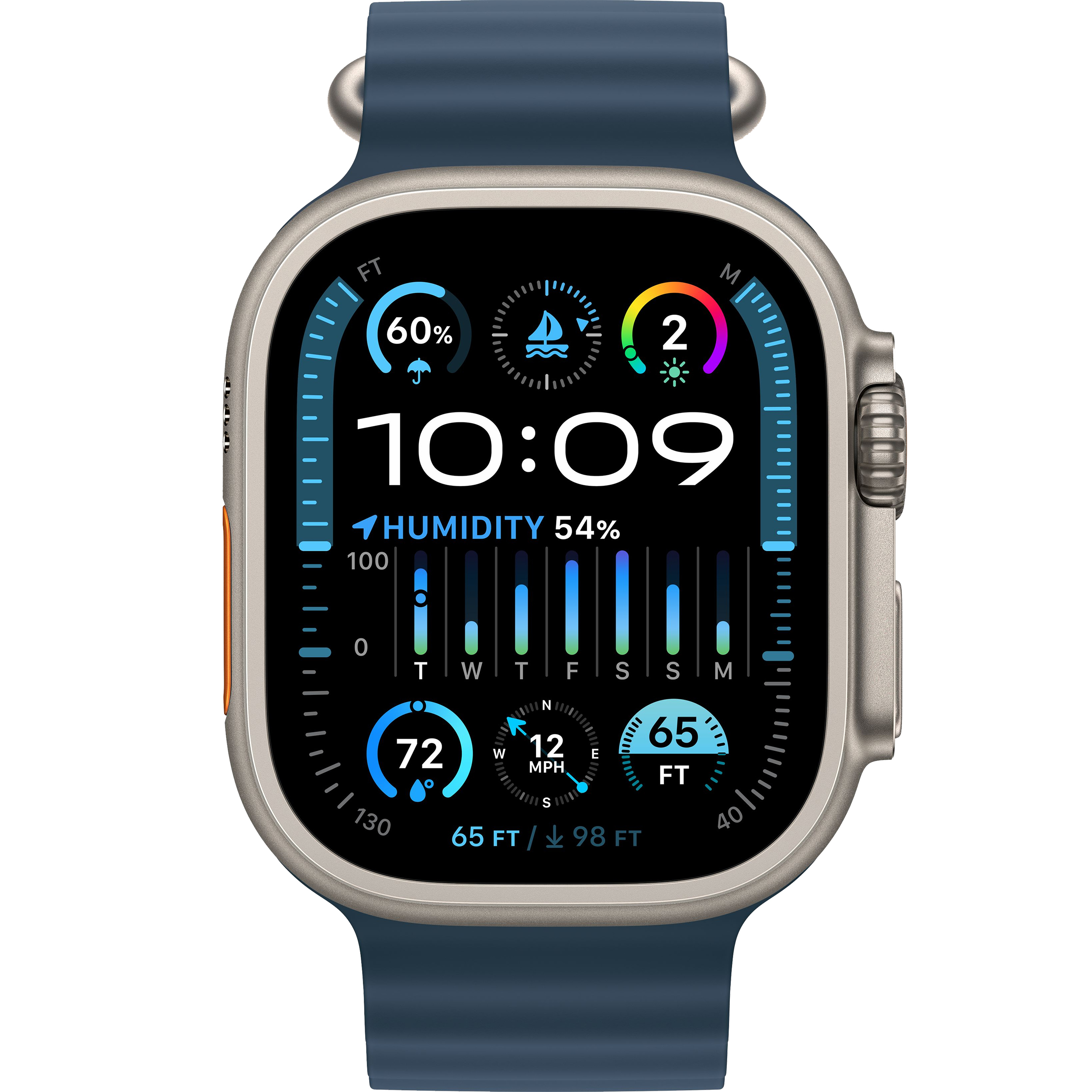 ساعت هوشمند اپل مدل Ultra 2 2024 Titanium Case Ocean Band 49mm